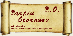 Martin Otoranov vizit kartica